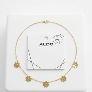 Aldo Gold Tone Daisy Anklet NWT